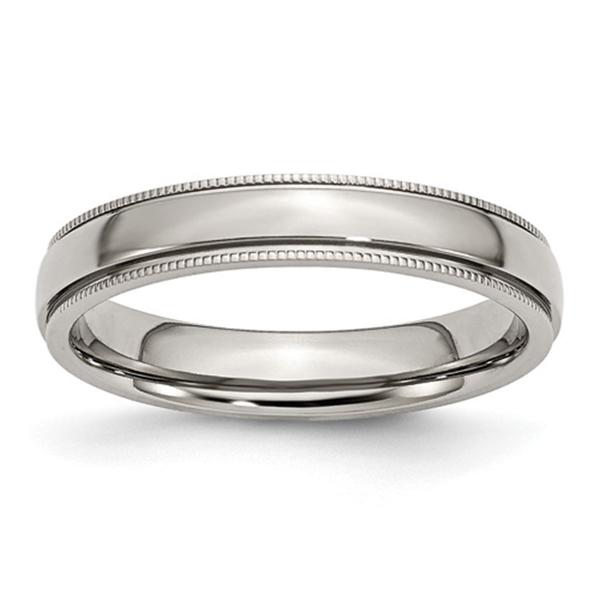 Mens Gentlemen's Classics(tm) 4mm Grooved & Beaded Band