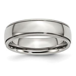 Mens Gentlemen's Classics(tm) 6mm Grooved & Beaded Band