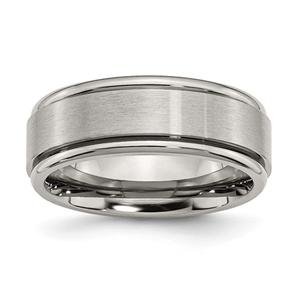 Mens Endless Affection(tm) Titanium Beveled Edge 6mm Wedding Band