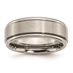 Mens Endless Affection(tm) Engravable 8mm Satin Finish Wedding Band