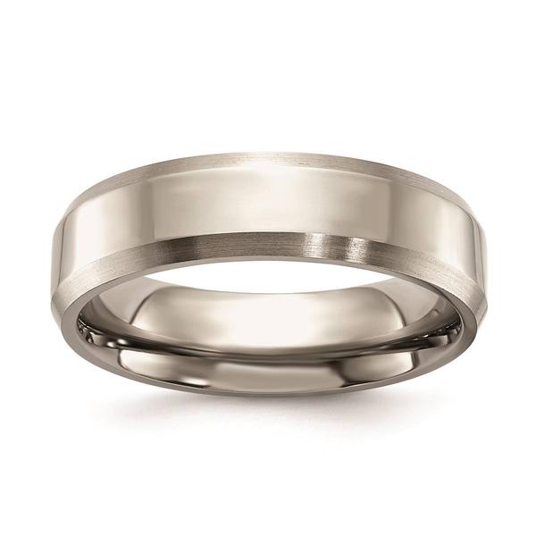 Mens Endless Affection(tm) Highly Polished 6mm Beveled Edge Band