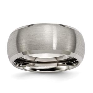 Mens Endless Affection(tm) Titanium Beveled Edge 10mm Satin Band