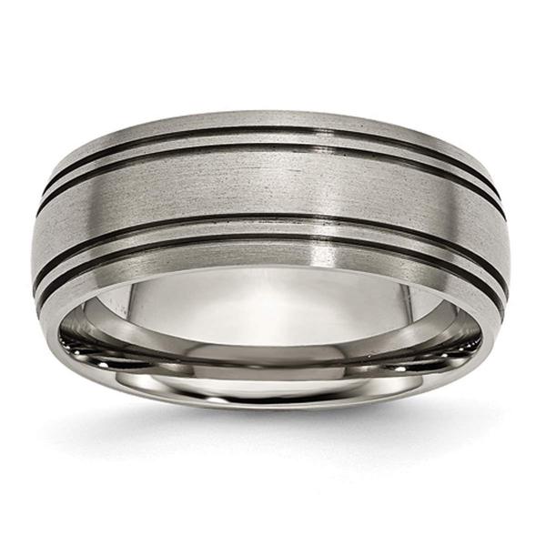 Mens Endless Affection(tm) 8mm Titanium Satin Finished Band