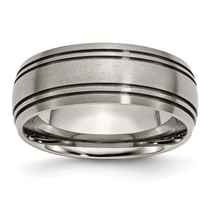 Mens Endless Affection(tm) 8mm Titanium Satin Finished Band