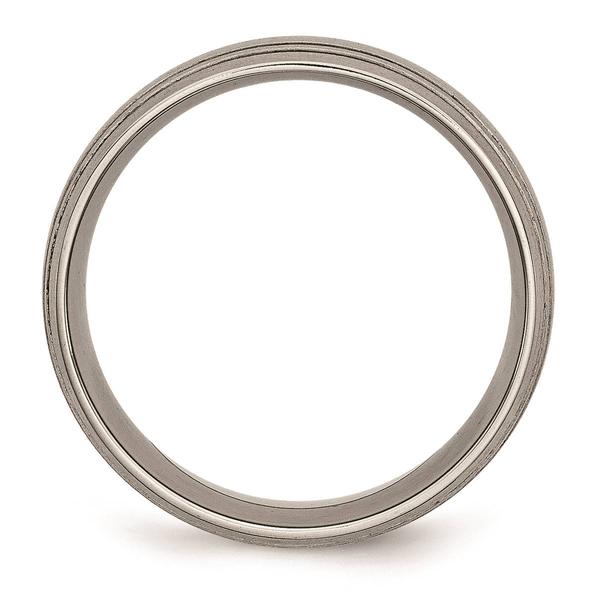 Mens Endless Affection(tm) 8mm Grooved Satin Edge Wedding Band alternate view