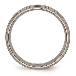 Mens Endless Affection(tm) 8mm Grooved Satin Edge Wedding Band alternate view