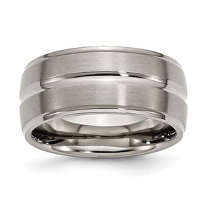 Mens Endless Affection(tm) 10mm Grooved Edge Wedding Band