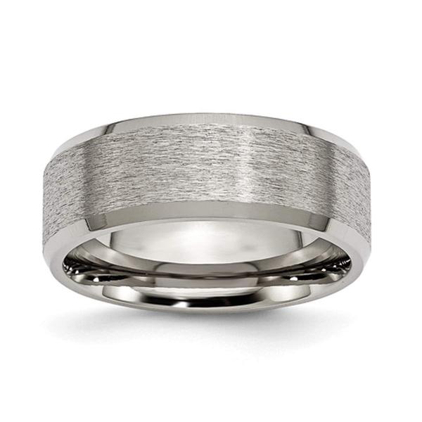 Mens Endless Affection(tm) 8mm Engravable Titanium Brushed Band