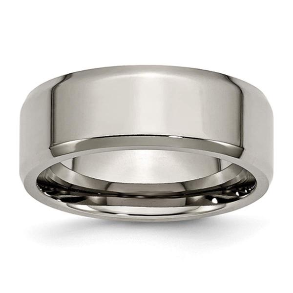 Mens Endless Affection(tm) 8mm Engravable Titanium Wedding Band