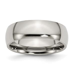 Mens Endless Affection(tm) Polished Titanium 7mm Wedding Band