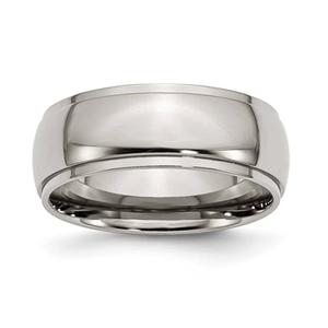 Mens Endless Affection(tm) Engravable Ridged Edge Wedding Band