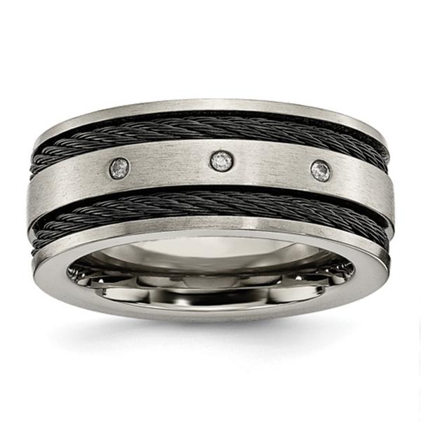 Mens Endless Affection(tm) 10mm Titanium Black IP Plated Band