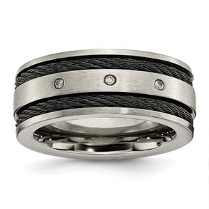 Mens Endless Affection(tm) 10mm Titanium Black IP Plated Band