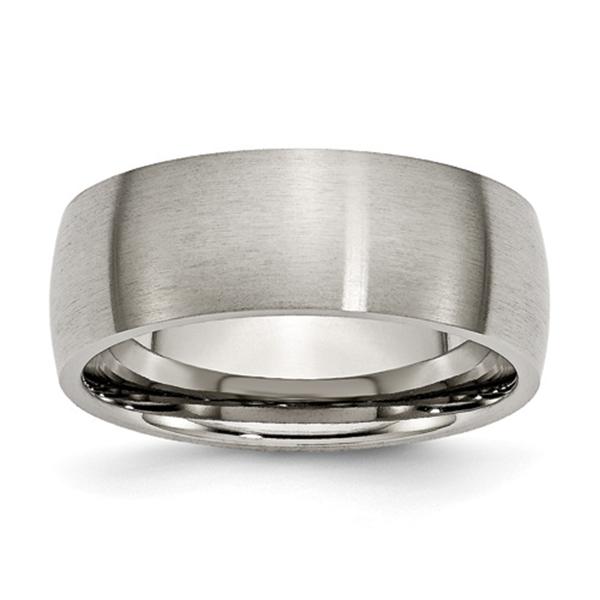 Mens Endless Affection(tm) 8mm Titanium Dome Shaped Wedding Band