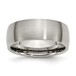 Mens Endless Affection(tm) 8mm Titanium Dome Shaped Wedding Band