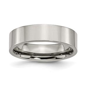 Mens Endless Affection(tm) 6mm Titanium Flat Polished Wedding Band