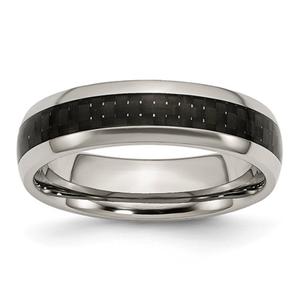 Mens Endless Affection(tm) Titanium Black Carbon Fiber Inlay Band