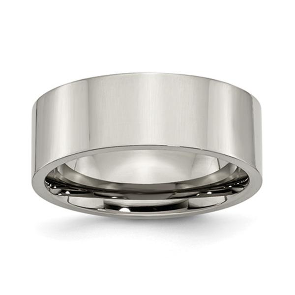Mens Endless Affection(tm) Titanium 8mm Flat Polished Wedding Band