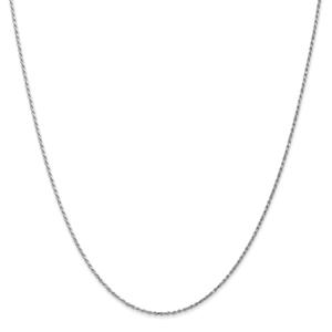 Gold Classics(tm) 1.15mm. 14kt. White Diamond Cut Rope Anklet alternate view