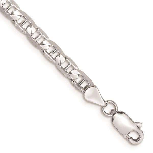 Gold Classics(tm) 3.75mm. White Gold Concave Anchor Bracelet