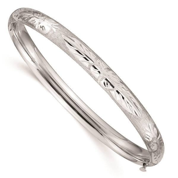 Gold Classics(tm) 14kt. Gold White Gold Florentine Engraved Bangle