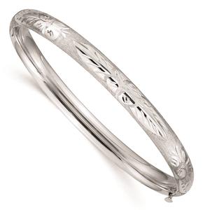Gold Classics(tm) 14kt. Gold White Gold Florentine Engraved Bangle