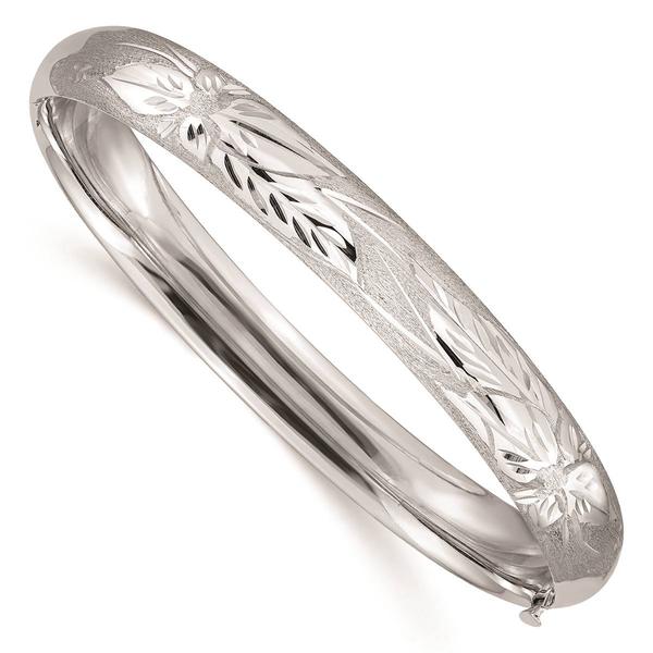 Gold Classics(tm)14kt. Gold White Gold Florentine Engraved Bangle