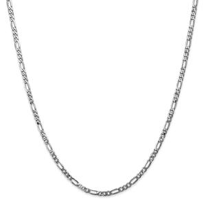 Gold Classics(tm) 3.0mm. 14kt. White Gold Flat Figaro Anklet alternate view