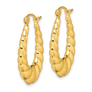 Gold Classics(tm) 10kt. Polished Twisted Hollow Hoop Earrings alternate view