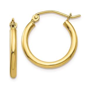 Gold Classics(tm) 10kt. Polished 16mm Tube Hoop Earrings