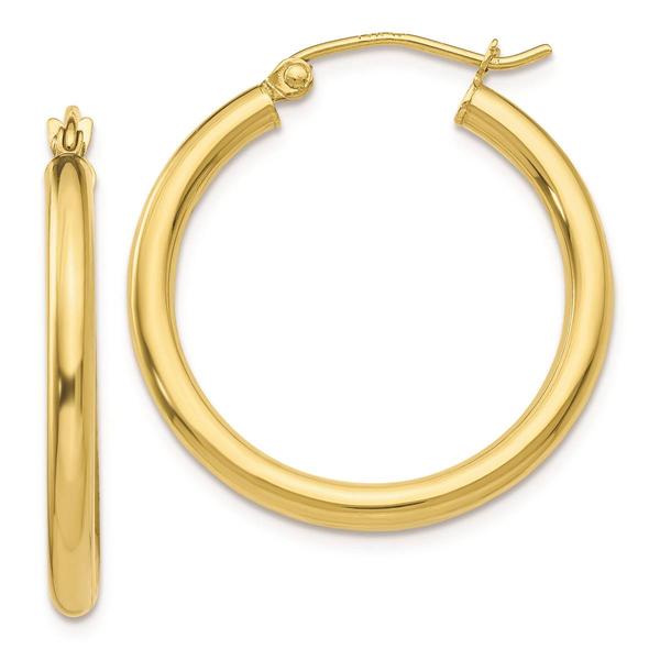 Gold Classics(tm) 10kt. Polished 20mm Tube Hoop Earrings
