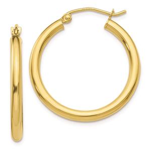 Gold Classics(tm) 10kt. Polished 20mm Tube Hoop Earrings
