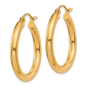 Gold Classics(tm) 10kt. Polished 23mm Tube Hoop Earrings alternate view