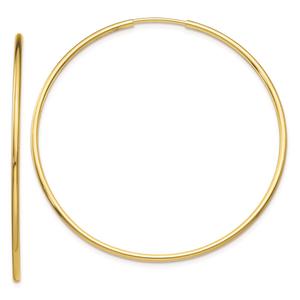 Gold Classics(tm) 10kt. Polished 42mm Endless Tube Hoop Earrings