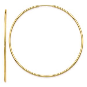 Gold Classics(tm) 10kt. Polished 54mm Endless Tube Hoop Earrings