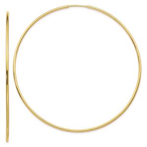 Gold Classics(tm) 10kt. Polished 64mm Endless Tube Hoop Earrings