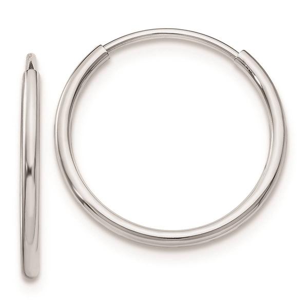 Gold Classics(tm) 10kt. White Gold 17mm Endless Hoop Earrings