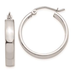 Gold Classics(tm) 10kt. White Gold Polished 23mm Hoop Earrings