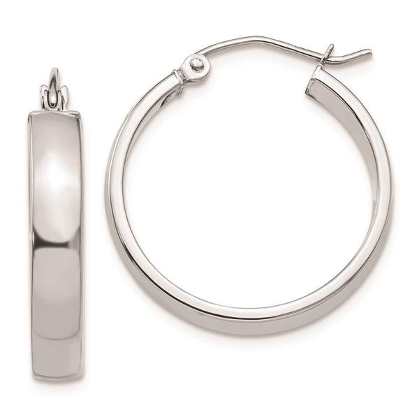 Gold Classics(tm) 10kt. White Gold Polished 23mm Hoop Earrings