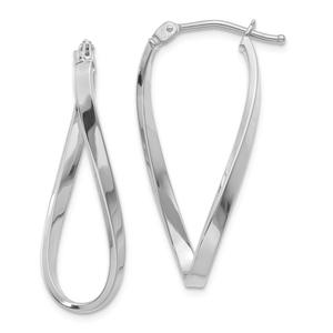 Gold Classics(tm) 10kt. White Gold Small Twisted Earrings