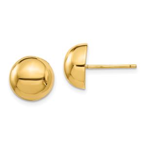 Gold Classics(tm) 14kt. Polished 10mm Half Ball Post Earrings