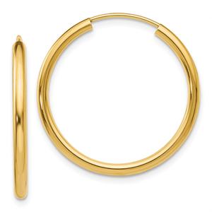 Gold Classics(tm) 22mm. 14kt. Polished Endless Hoop Earrings
