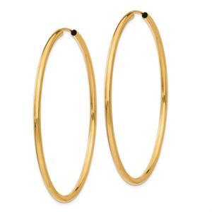 Gold Classics(tm) 45mm. 14kt. Endless Polished Hoop Earrings alternate view