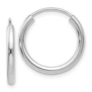 Gold Classics(tm) 14kt. White Gold Polished Hoop Earrings