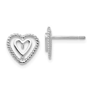 Gold Classics(tm) 14kt. Twisted Heart Stud Earrings