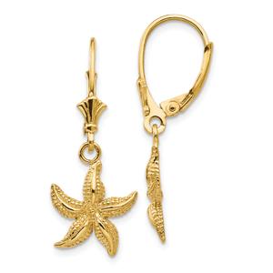 Gold Classics(tm)14kt. Gold Starfish Dangle Earrings