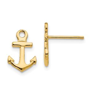 Gold Classics(tm) 14kt. Gold Anchor Stud Earrings