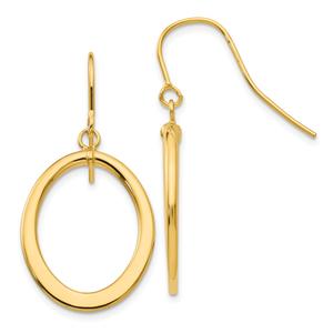 Gold Classics(tm) 14kt. Polished Tapered Oval Dangle Earrings