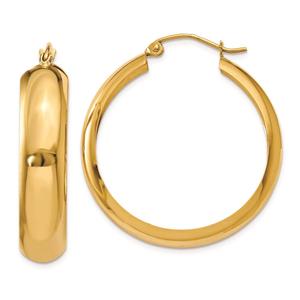 Gold Classics(tm) 14kt. 6.75mm Hoop Earrings