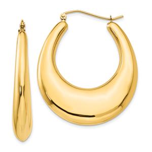 Gold Classics(tm) 22mm 14kt. Gold Polished Hoop Earrings